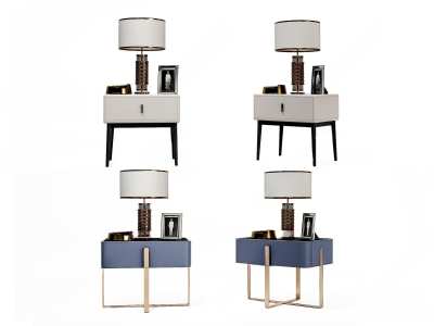 现代床头柜3D模型下载